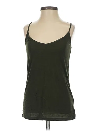 Pre-owned Divided By H&m Tank Top Green Halter Neckline Tops