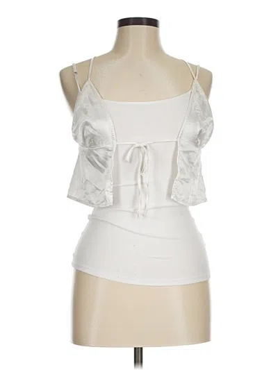 Pre-owned Divided By H&m Tank Top Ivory Strapless Neckline Tops