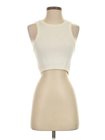 Pre-owned Divided By H&m Tank Top Ivory Strapless Neckline Tops