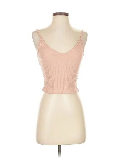 Pre-owned Divided By H&m Tank Top Pink Strapless Neckline Tops