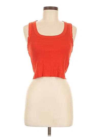 Pre-owned Divided By H&m Tank Top Red Strapless Neckline Tops