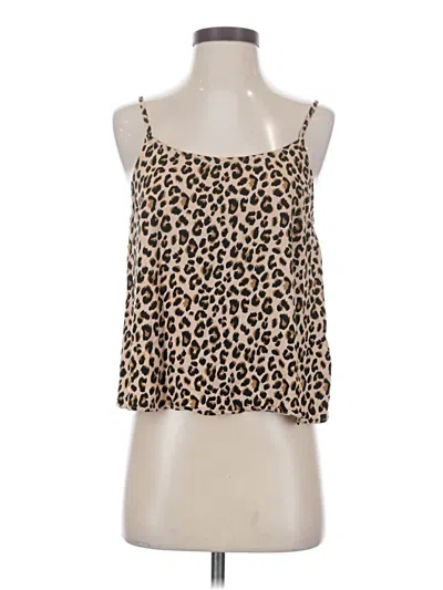 Pre-owned Divided By H&m Tank Top Tan Strapless Neckline Tops