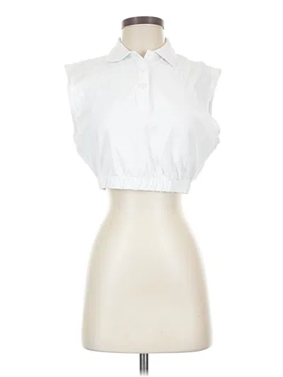 Pre-owned Divided By H&m Tank Top White Collared Neckline Tops