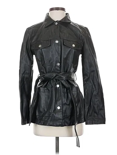 Pre-owned Divided By H&m Trenchcoat In Black