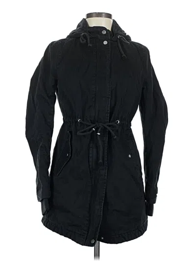 Pre-owned Divided By H&m Trenchcoat In Black
