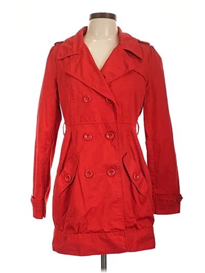 Pre-owned Divided By H&m Trenchcoat In Red