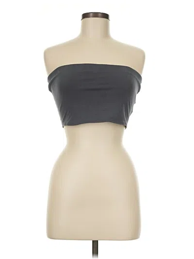 Pre-owned Divided By H&m Tube Top Gray Strapless Neckline Tops