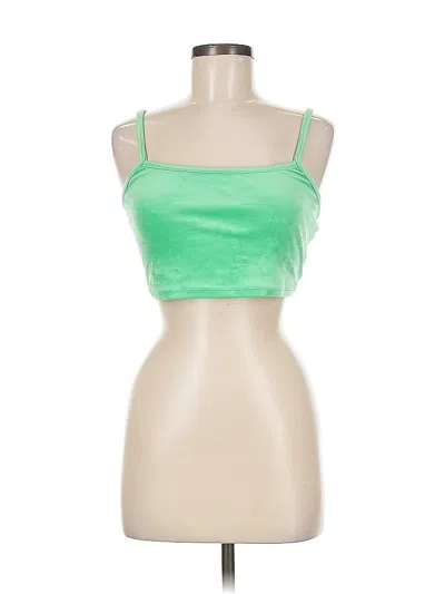 Pre-owned Divided By H&m Tube Top Green Strapless Neckline Tops