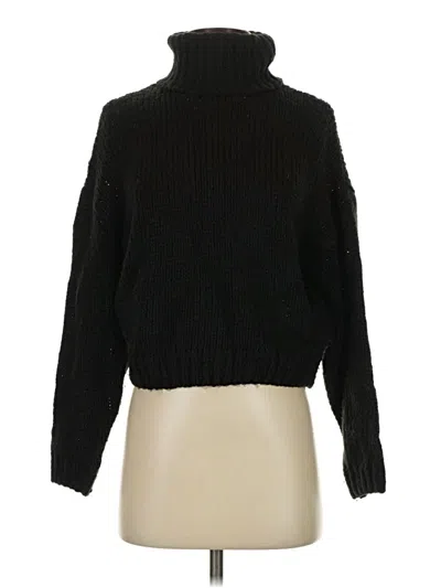 Pre-owned Divided By H&m Turtleneck Sweater In Black