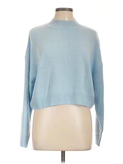 Pre-owned Divided By H&m Turtleneck Sweater In Blue