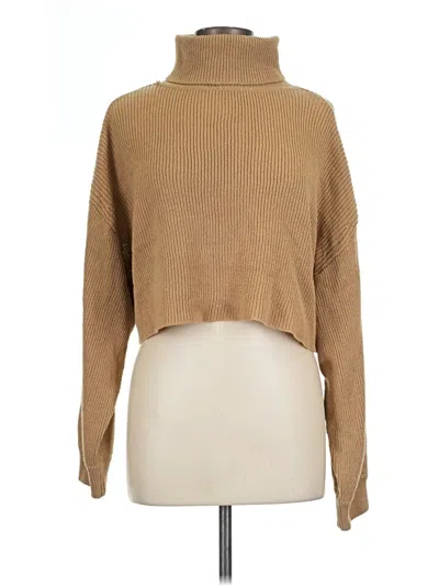 Pre-owned Divided By H&m Turtleneck Sweater In Brown