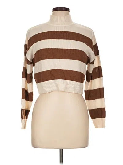 Pre-owned Divided By H&m Turtleneck Sweater In Brown