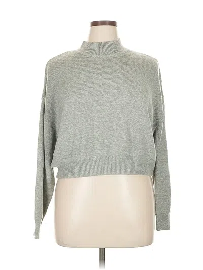 Pre-owned Divided By H&m Turtleneck Sweater In Gray