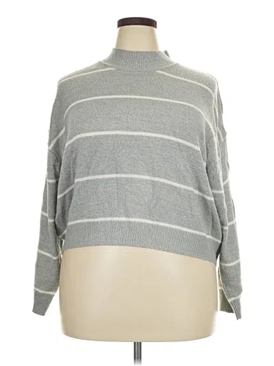 Pre-owned Divided By H&m Turtleneck Sweater In Gray