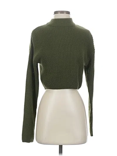 Pre-owned Divided By H&m Turtleneck Sweater In Green