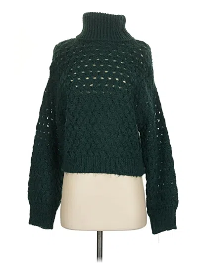 Pre-owned Divided By H&m Turtleneck Sweater In Green