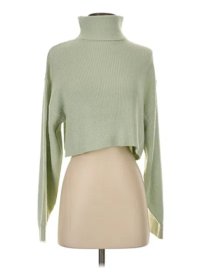 Pre-owned Divided By H&m Turtleneck Sweater In Green