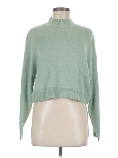 Pre-owned Divided By H&m Turtleneck Sweater In Green