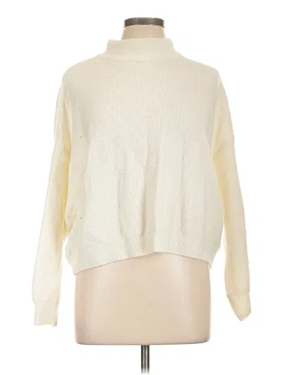 Pre-owned Divided By H&m Turtleneck Sweater In Ivory