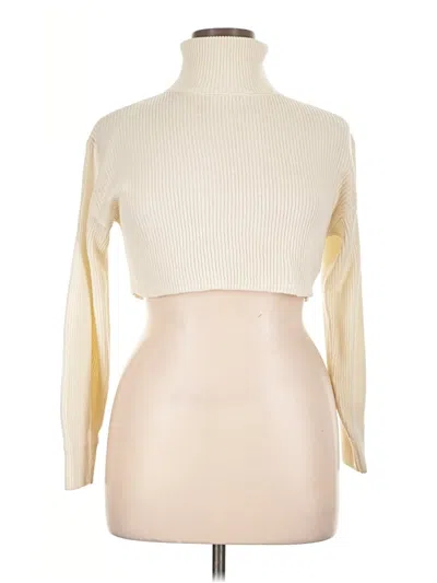 Pre-owned Divided By H&m Turtleneck Sweater In Ivory