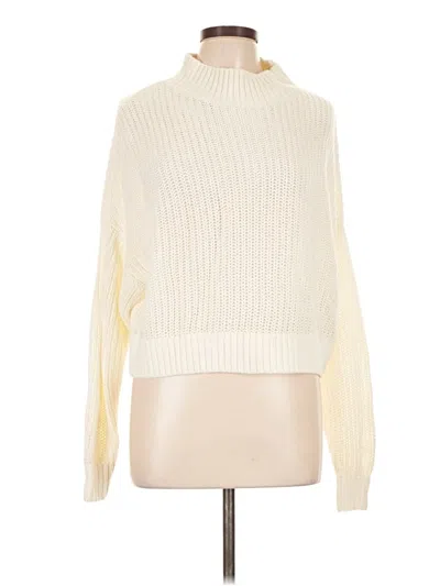 Pre-owned Divided By H&m Turtleneck Sweater In Ivory