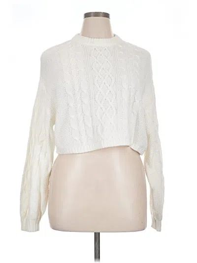 Pre-owned Divided By H&m Turtleneck Sweater In Ivory