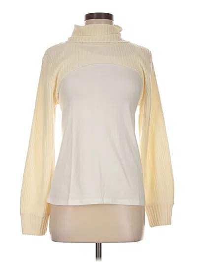 Pre-owned Divided By H&m Turtleneck Sweater In Ivory