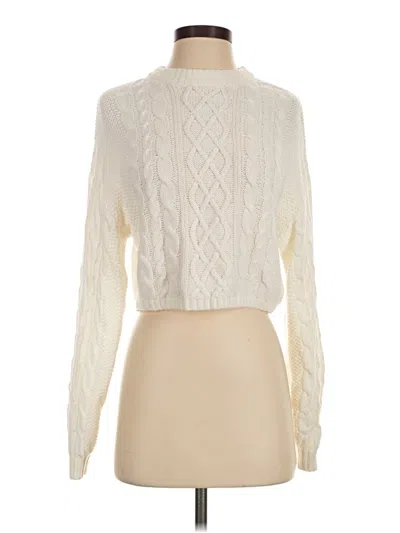 Pre-owned Divided By H&m Turtleneck Sweater In Ivory