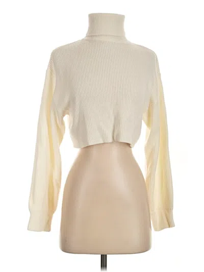 Pre-owned Divided By H&m Turtleneck Sweater In Ivory