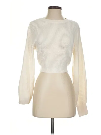 Pre-owned Divided By H&m Turtleneck Sweater In Ivory
