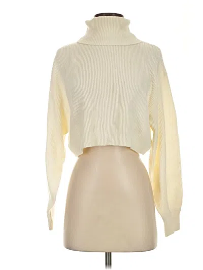 Pre-owned Divided By H&m Turtleneck Sweater In Ivory