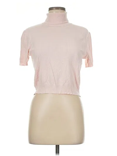 Pre-owned Divided By H&m Turtleneck Sweater In Pink