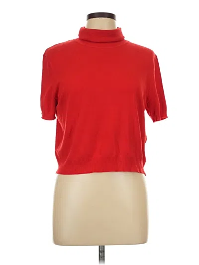 Pre-owned Divided By H&m Turtleneck Sweater In Red