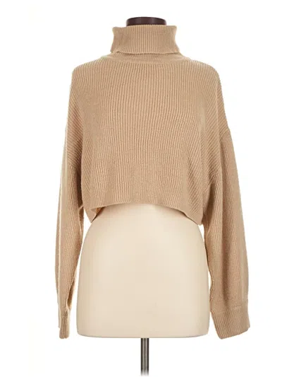 Pre-owned Divided By H&m Turtleneck Sweater In Tan