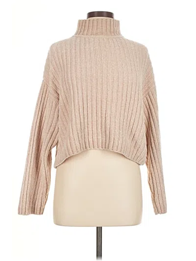 Pre-owned Divided By H&m Turtleneck Sweater In Tan