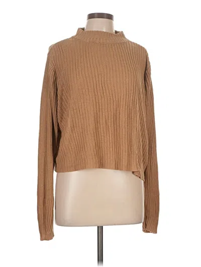 Pre-owned Divided By H&m Turtleneck Sweater In Tan