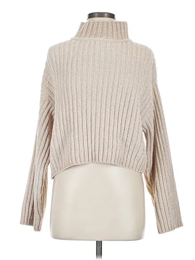 Pre-owned Divided By H&m Turtleneck Sweater In Tan