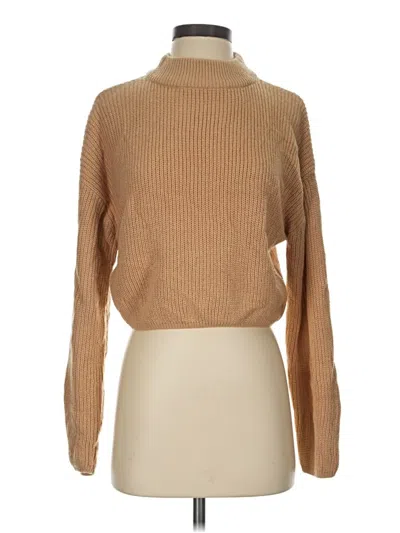 Pre-owned Divided By H&m Turtleneck Sweater In Tan