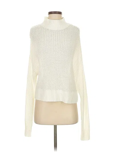 Pre-owned Divided By H&m Turtleneck Sweater In White