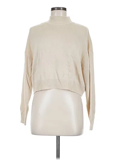 Pre-owned Divided By H&m Turtleneck Sweater In White