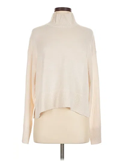 Pre-owned Divided By H&m Turtleneck Sweater In White