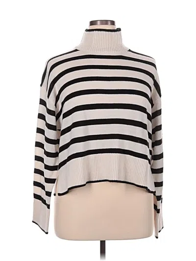 Pre-owned Divided By H&m Turtleneck Sweater In White