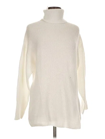 Pre-owned Divided By H&m Turtleneck Sweater In White
