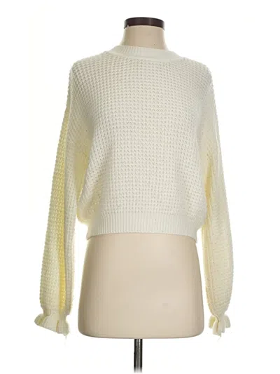 Pre-owned Divided By H&m Turtleneck Sweater In White