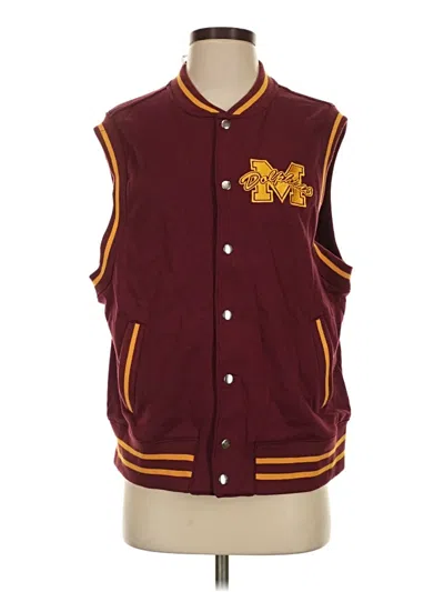 Pre-owned Divided By H&m Vest In Burgundy