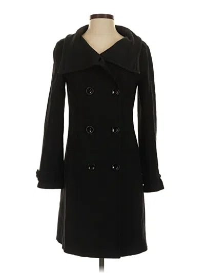 Pre-owned Divided By H&m Wool Coat In Black
