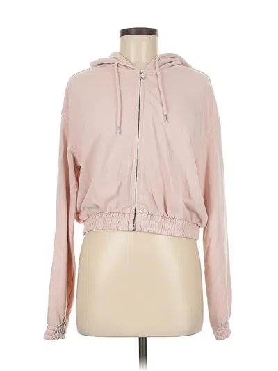 Pre-owned Divided By H&m Zip Up Hoodie In Pink