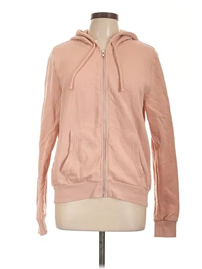 Pre-owned Divided By H&m Zip Up Hoodie In Pink