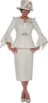 Divine Apparel G10163 Tea Length Mother Of The Bride Long Sleeve Dress In Gray