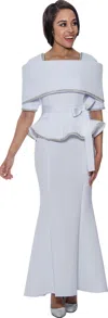 Divine Apparel Sl1692w Long Plus Size Mother Of The Bride Formal Dress In White